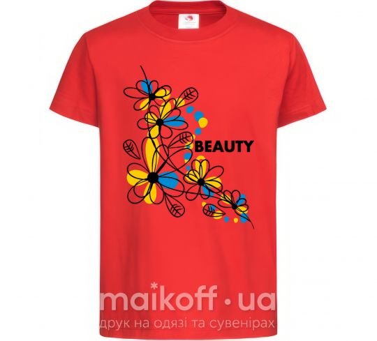 Детская футболка Ukrainian beauty Красный фото