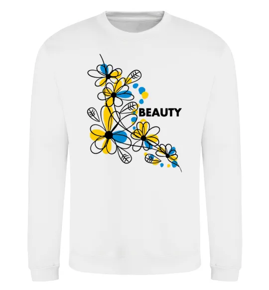 Свитшот Ukrainian beauty Белый фото