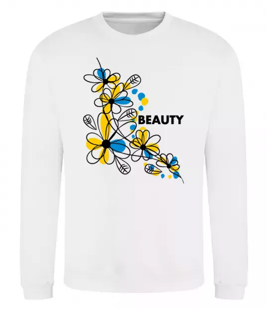 Свитшот Ukrainian beauty Белый фото