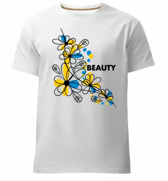 Мужская премиум футболка Ukrainian beauty Белый фото