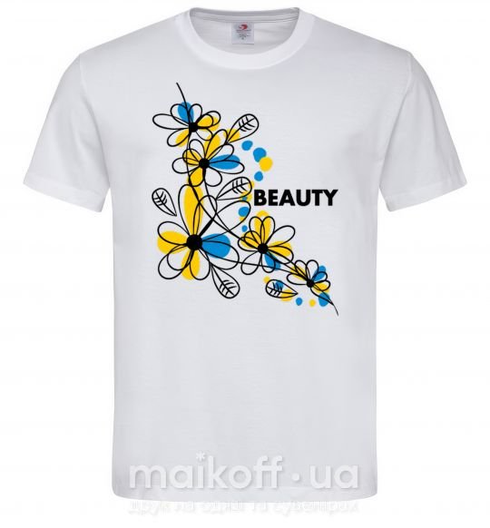 Чоловіча футболка Ukrainian beauty Білий фото