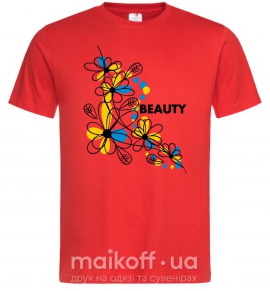 Мужская футболка Ukrainian beauty Красный фото