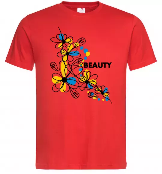 Мужская футболка Ukrainian beauty Красный фото