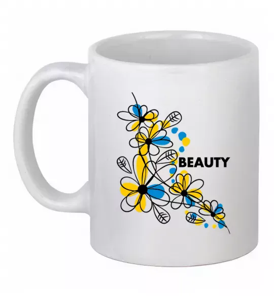 Чашка керамическая Ukrainian beauty Белый фото