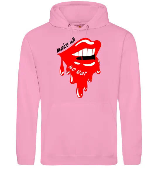 Жіноча толстовка (худі) Make up no war Рожевий фото