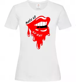 Женская футболка Make up no war Белый фото