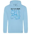 Женская толстовка (худи) Say no to plastic Голубой фото
