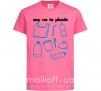 Дитяча футболка Say no to plastic Яскраво-рожевий фото