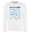 Свитшот Say no to plastic Белый фото