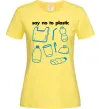 Женская футболка Say no to plastic Лимонный фото