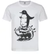 Чоловіча футболка Пінгвін на розтанувшій крижині Білий фото