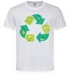 Мужская футболка Экология треугольник Белый фото
