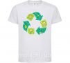 Детская футболка Экология треугольник Белый фото