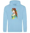 Жіноча толстовка (худі) Українка в прапорі Блакитний фото