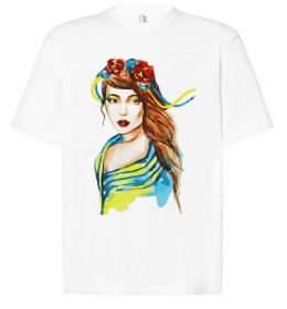 Футболка Оверсайз Українка в прапорі