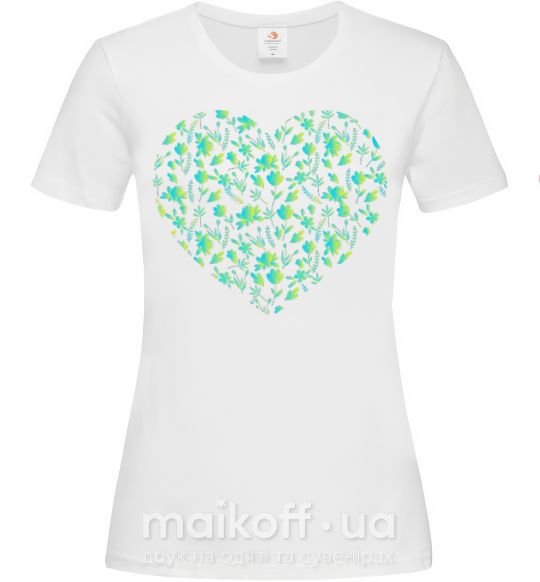 Женская футболка Патріотичне серце Белый фото