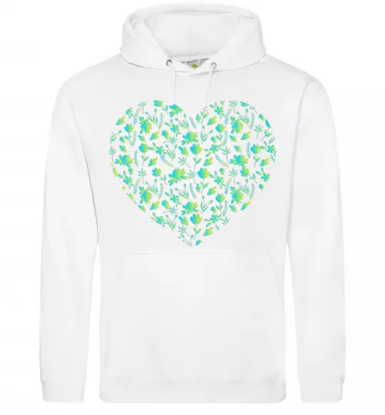 Жіноча толстовка (худі) Патріотичне серце Білий фото