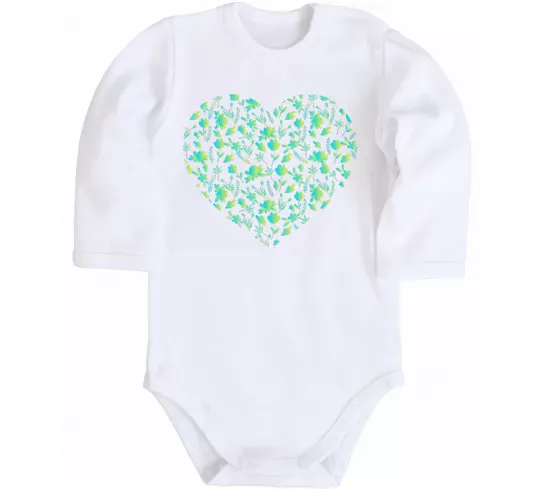 Детский боди Патріотичне серце Белый фото