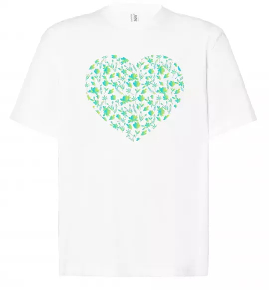 Футболка Оверсайз Патріотичне серце Белый фото