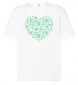 Футболка Оверсайз Патріотичне серце Белый фото