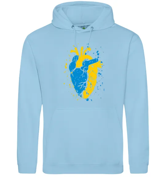 Мужская толстовка (худи) Серце українця Голубой фото
