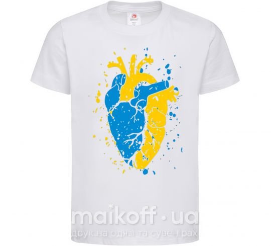 Дитяча футболка Серце українця Білий фото