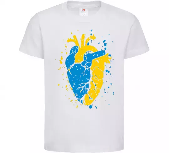 Дитяча футболка Серце українця Білий фото