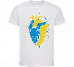 Детская футболка Серце українця Белый фото