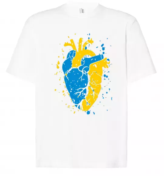 Футболка Оверсайз Серце українця Белый фото