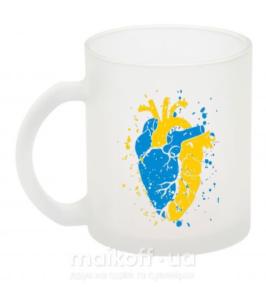 Чашка стеклянная Серце українця Фроузен фото