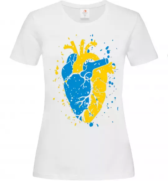 Жіноча футболка Серце українця Білий фото