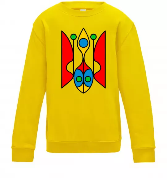 Детский Свитшот Тризуб модернізований Солнечно желтый фото