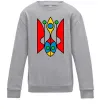 Детский Свитшот Тризуб модернізований Серый меланж фото