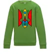 Детский Свитшот Тризуб модернізований Лаймовый фото