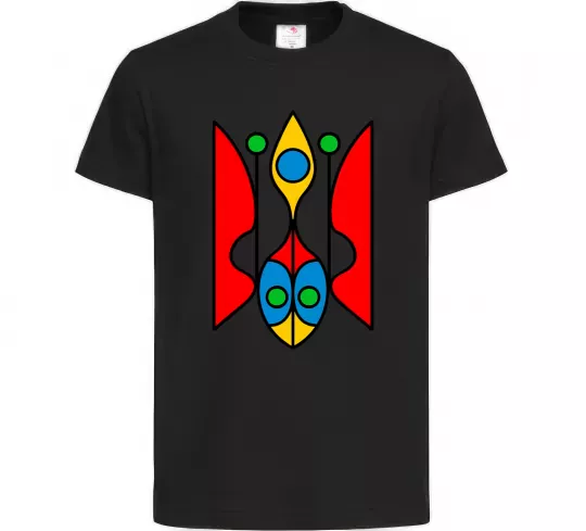 Детская футболка Тризуб модернізований Черный фото