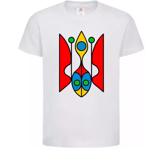 Детская футболка Тризуб модернізований Белый фото