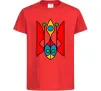 Детская футболка Тризуб модернізований Красный фото