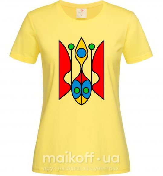 Жіноча футболка Тризуб модернізований Лимонний фото