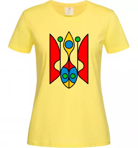 Жіноча футболка Тризуб модернізований Лимонний фото