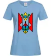 Жіноча футболка Тризуб модернізований Блакитний фото