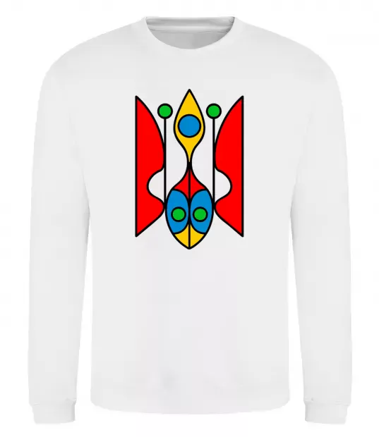 Свитшот Тризуб модернізований Белый фото