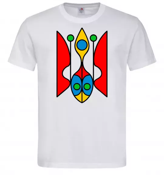 Чоловіча футболка Тризуб модернізований Білий фото