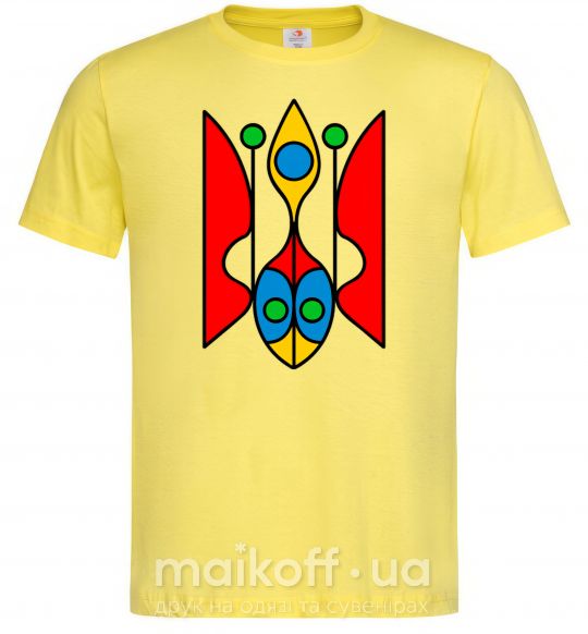 Мужская футболка Тризуб модернізований Лимонный фото