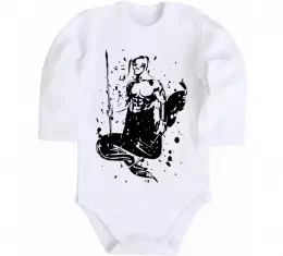 Детский боди Козак black splash Белый фото