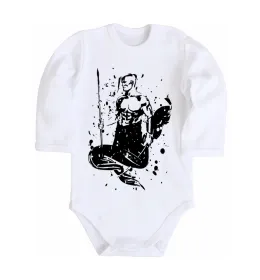Детский боди Козак black splash Белый фото