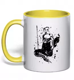 Чашка с цветной ручкой