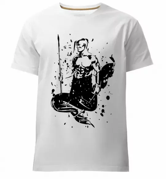 Чоловіча преміум футболка Козак black splash Білий фото