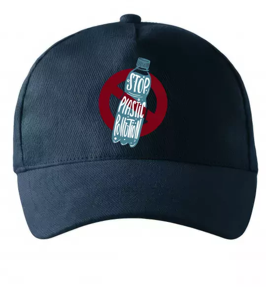 Кепка Зупинити забруднення пластиком Темно-синий фото