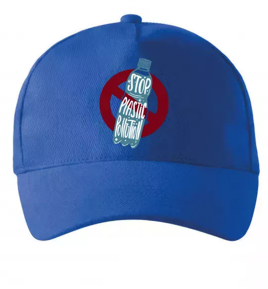Кепка Зупинити забруднення пластиком Ярко-синий фото