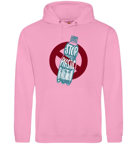 Женская толстовка (худи) Зупинити забруднення пластиком Розовый фото